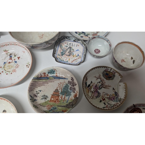 157 - A Quantity of Antique Chinese and Japanese Exportware inc. Dishes, Plates, Bowls, circa 1765 Worcest... 