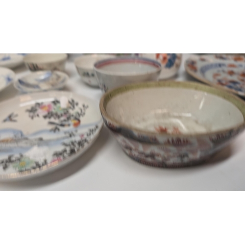 162 - Antique Chinese and Japanese Fine Porcelain and China inc. Eggshell Chinese Porcelain Rice Bowl, Ant... 