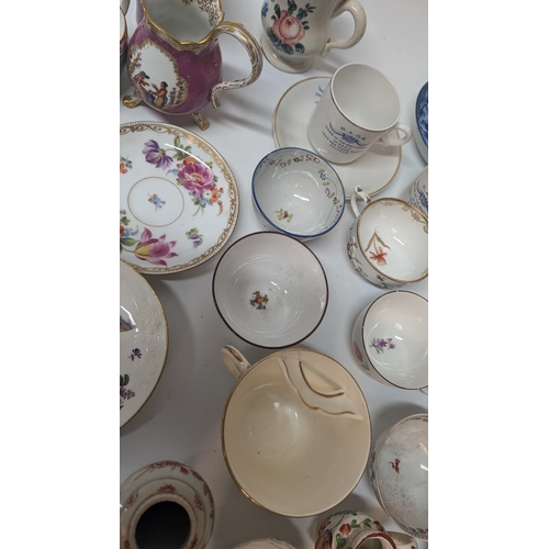 164 - A Quantity of Antique China and Porcelain including Meissen, Dresden inc. an Antique 19th Century Gi... 