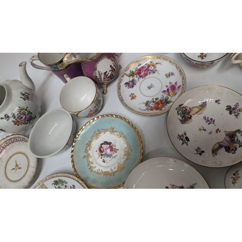 164 - A Quantity of Antique China and Porcelain including Meissen, Dresden inc. an Antique 19th Century Gi... 