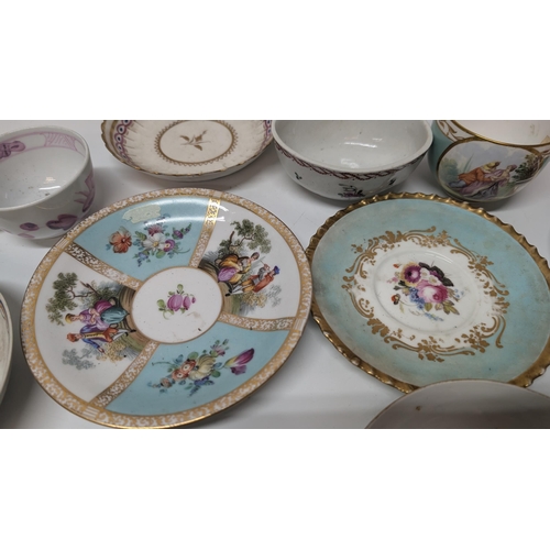 164 - A Quantity of Antique China and Porcelain including Meissen, Dresden inc. an Antique 19th Century Gi... 