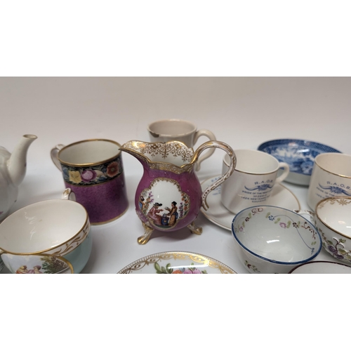 164 - A Quantity of Antique China and Porcelain including Meissen, Dresden inc. an Antique 19th Century Gi... 