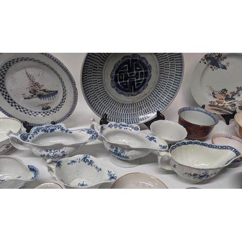 166 - A Quantity of Antique Chinese and Japanese Exportware inc. 
- 18th Century Porcelain Kakiemon Dish
-... 