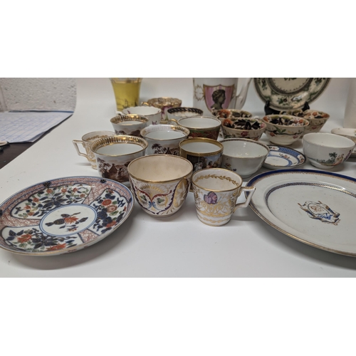 168 - A Collection of Antique China inc. Chamberlains Worcester 19th Century Tea and Coffee Cups, 1850's M... 