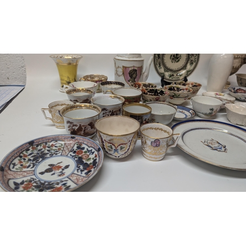 168 - A Collection of Antique China inc. Chamberlains Worcester 19th Century Tea and Coffee Cups, 1850's M... 