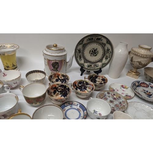 168 - A Collection of Antique China inc. Chamberlains Worcester 19th Century Tea and Coffee Cups, 1850's M... 