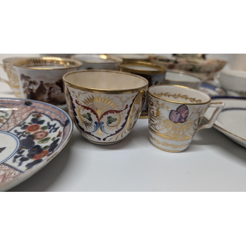 168 - A Collection of Antique China inc. Chamberlains Worcester 19th Century Tea and Coffee Cups, 1850's M... 