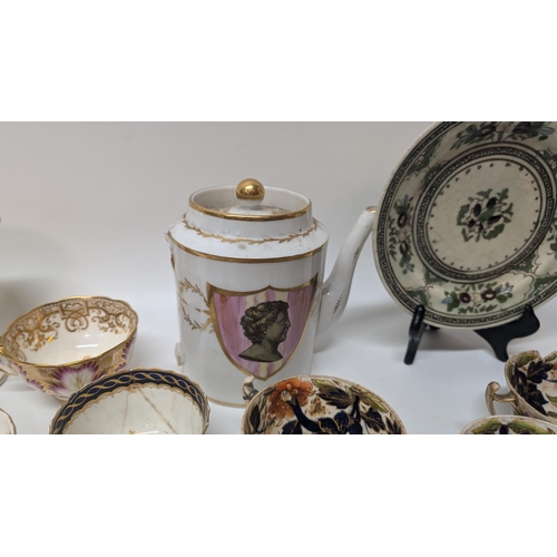 168 - A Collection of Antique China inc. Chamberlains Worcester 19th Century Tea and Coffee Cups, 1850's M... 