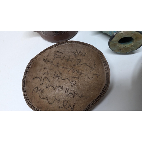 170 - Ancient Egyptian Faiance Flask possibly circa 1069 plus other Items. Property of a Gentleman