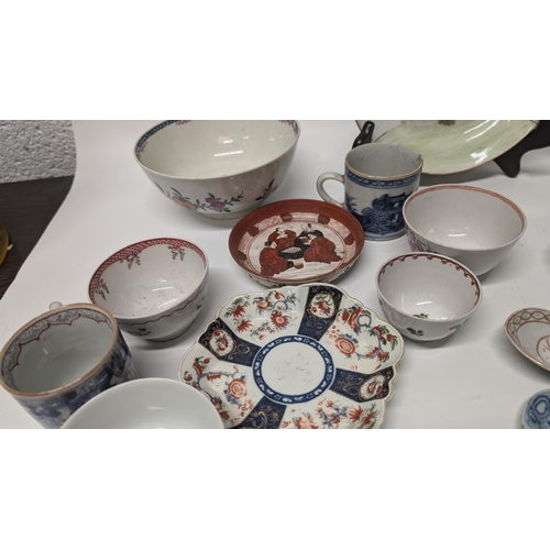 172 - A Collection of 18th and 19th Century Chinese and Japanese Exportware inc. Meissen, Hand Painted Dis... 