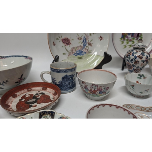 172 - A Collection of 18th and 19th Century Chinese and Japanese Exportware inc. Meissen, Hand Painted Dis... 