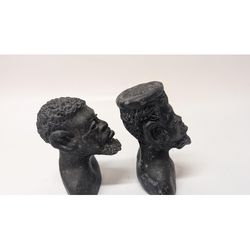 175 - 2 x Antique African Head Stone Sculptures approx. 12cm Tall, 9cm Wide. Property of a Gentleman