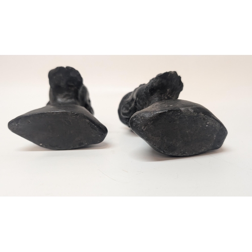 175 - 2 x Antique African Head Stone Sculptures approx. 12cm Tall, 9cm Wide. Property of a Gentleman