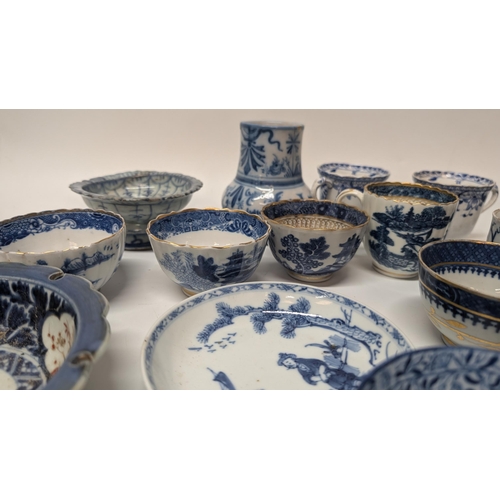 178 - A Collection of 18th and 19th Century Chinese Blue and White Exportware inc.  Teapots, Dishes, Rice ... 