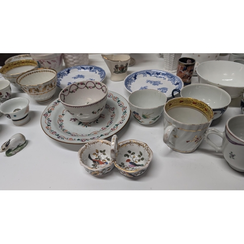 182 - A Selection of Antique China and Porcelain including Latticeware Basket Weave Plate, Erotic / Magic ... 