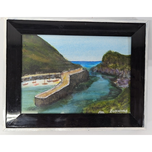 654 - 4 x Coastal Scenes by B Masters Double Doors, Woolacombe Beeach, Boscastle & Hartland Light House 17... 