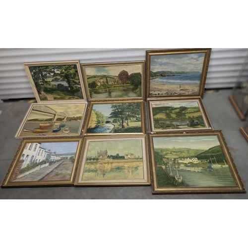 1291 - 9 x Assorted Paintings