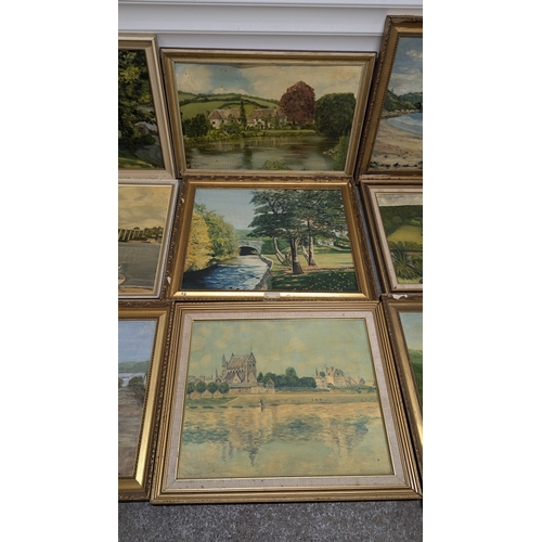 1291 - 9 x Assorted Paintings