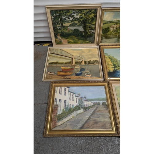 1291 - 9 x Assorted Paintings