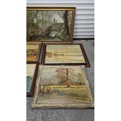 1294 - 8 x Paintings