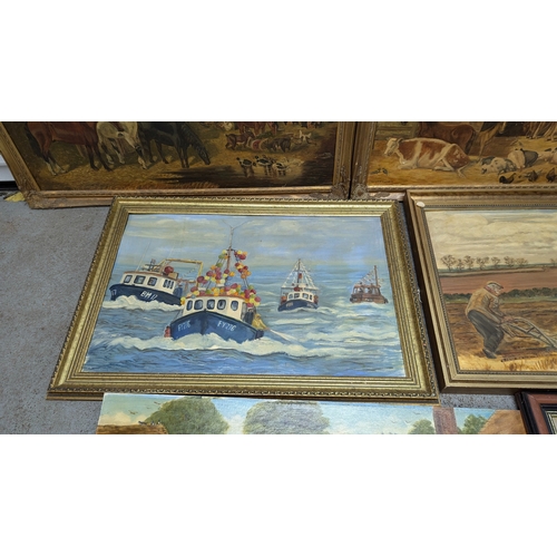 1295 - 8 x Paintings