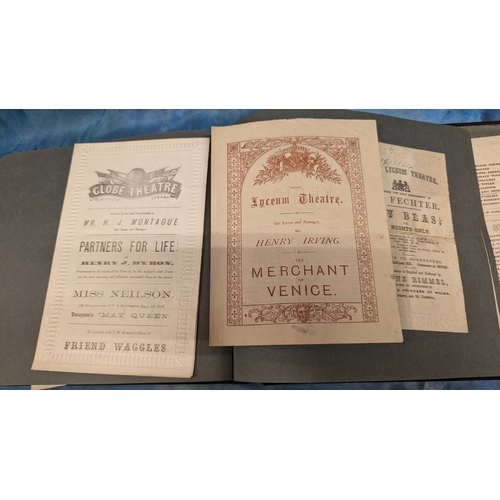 52 - An Album Of Antique Theatre And Other Programs From The 1860's - Drury Lane, Princess Theatre, Princ... 