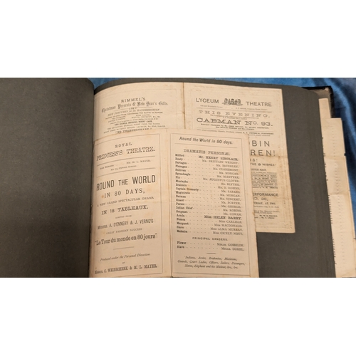 52 - An Album Of Antique Theatre And Other Programs From The 1860's - Drury Lane, Princess Theatre, Princ... 