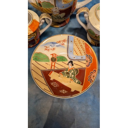 473 - Japanese Hand Painted Tea Service