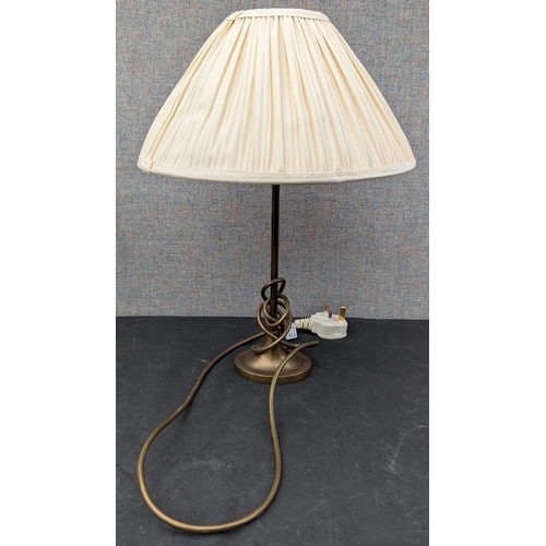 1306 - A Pair of Brass Effect Bed Side Lamps