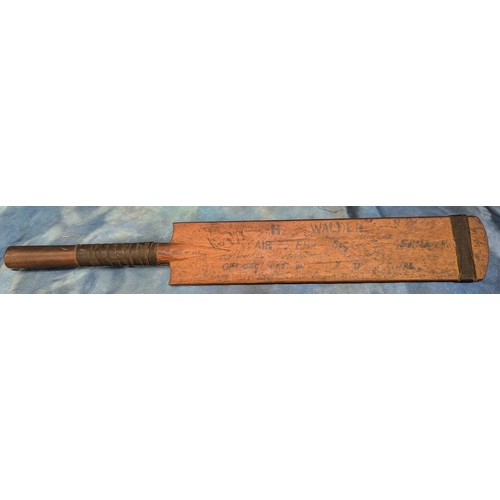 185 - An Autographed Commemorative Cricket Bat 'AIR FHR SIG 1938' (Indistinct - Faded Characters)