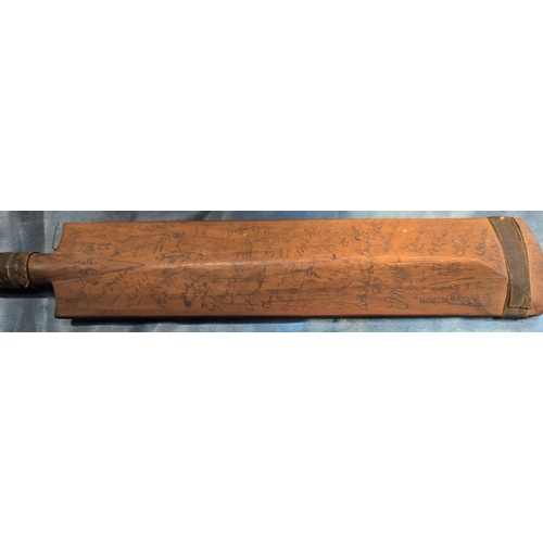 185 - An Autographed Commemorative Cricket Bat 'AIR FHR SIG 1938' (Indistinct - Faded Characters)