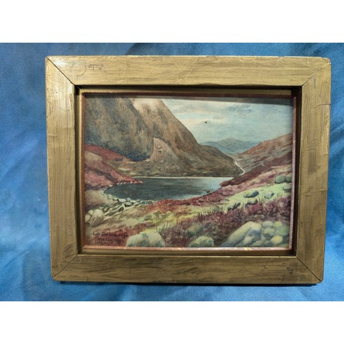 192 - A Small Antique Watercolour Of Loch Dhu-Loch-No-Gar