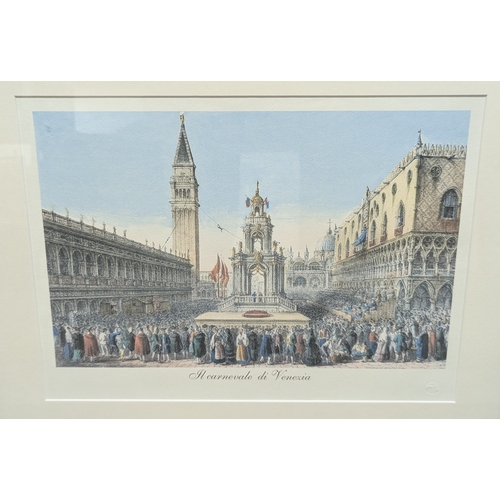 48 - A Coloured Print of the Carnival of Venice and Mona Lisa 59cm x 47cm and 68cm x 48cm