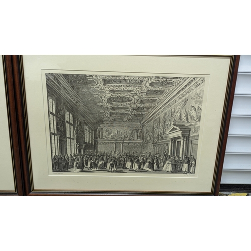 51 - A Pair of Nicely Framed Prints after Giovanni Antonio Canal, The Entrance to the Grand Canal and The... 