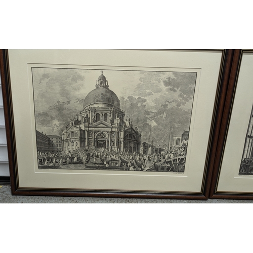 51 - A Pair of Nicely Framed Prints after Giovanni Antonio Canal, The Entrance to the Grand Canal and The... 