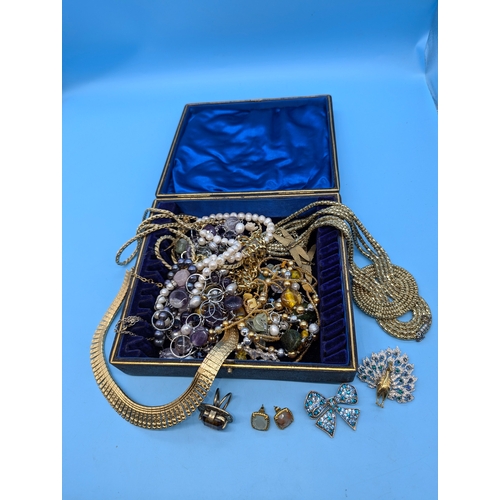 249 - A Box Of Costume Jewellery