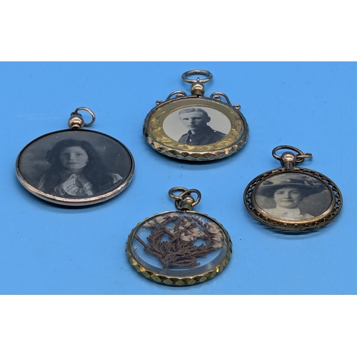 250 - 4 Double Sided Portrait Lockets