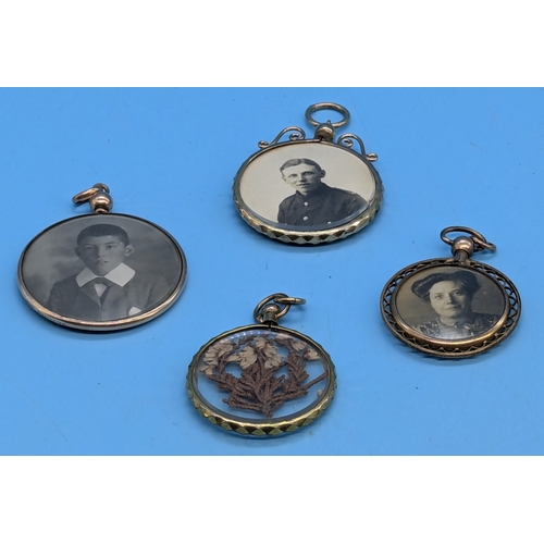 250 - 4 Double Sided Portrait Lockets