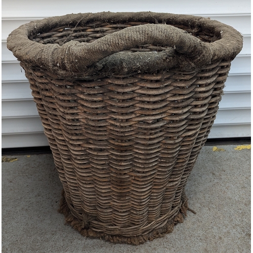 727 - Antique Wicker Turf Basket - 60 x 60cm