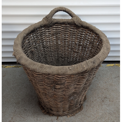 727 - Antique Wicker Turf Basket - 60 x 60cm