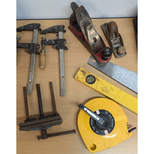 1328 - Selection Of Tools Including: 3 Planes, Mixed Screws, Sash Clamps And More