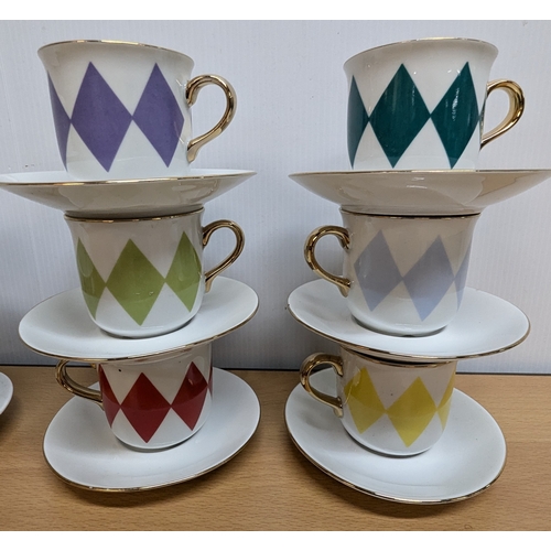 799 - Wawel Espresso Cups And Saucers AND A Set Of 6 White Espresso Cups And Saucers