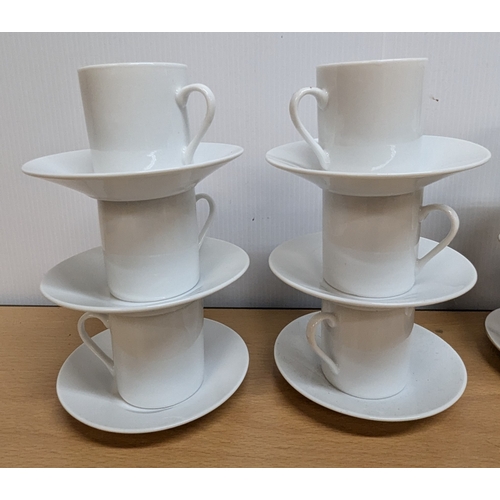 799 - Wawel Espresso Cups And Saucers AND A Set Of 6 White Espresso Cups And Saucers