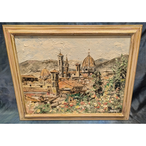 572 - An Impasto Oil On Board Of Florence, Italy - 58 x 48cm