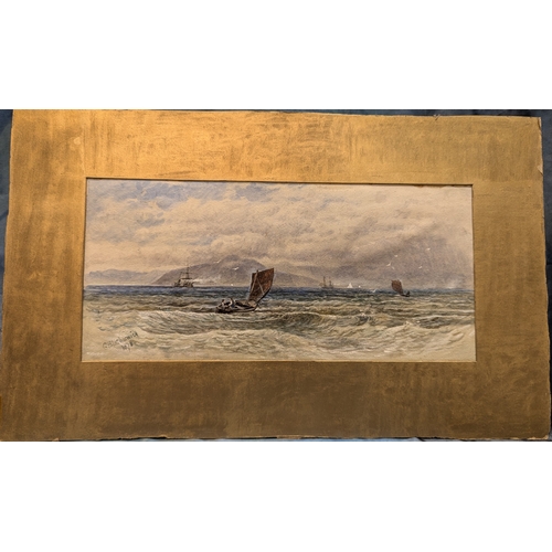 556 - An 1878 Painting Of A Coastal Scene - Signed G Blatherwick - 68 x 42cm