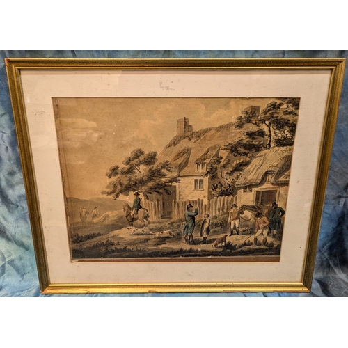 557 - A George Morland Coloured Print - 64 x 52cm