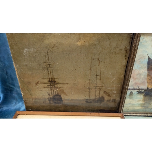 586 - 6 Original Paintings Of Boats And Ships