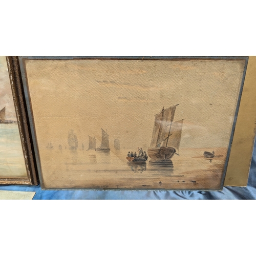 586 - 6 Original Paintings Of Boats And Ships