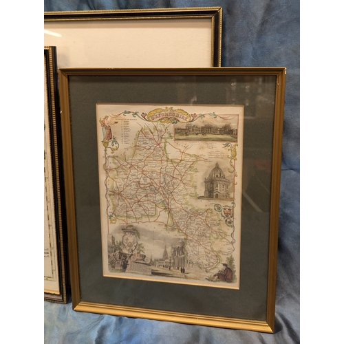 184 - 3 x Map Prints - Child Okeford, Essex and Oxfordshire