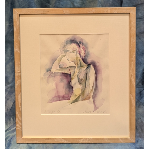 618 - Sitting Nude Watercolour by Clare Shepherd 43cm x 49cm